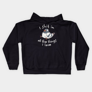 I Shit in All the Things I Love - Funny Animal Cute Gift Kids Hoodie